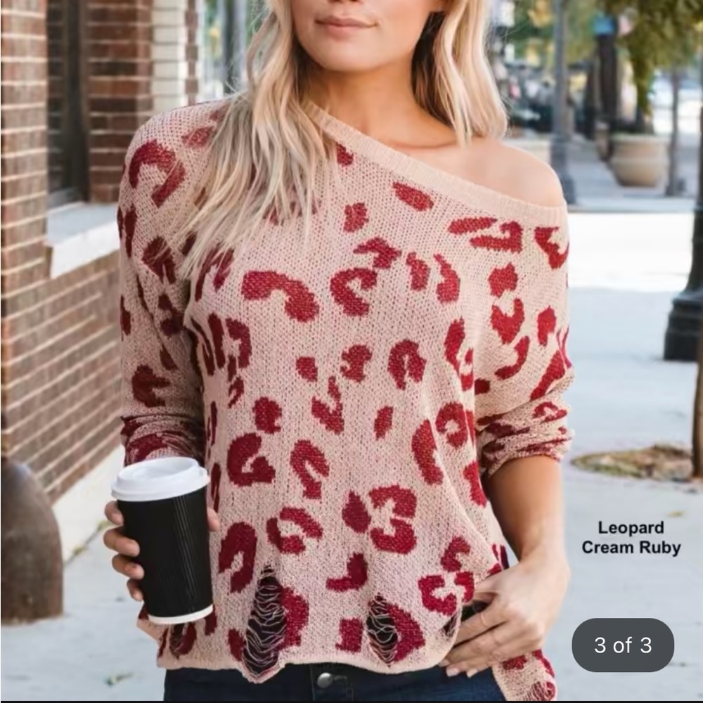 Distressed Leopard Top